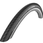 Side view of marathon plus tire with grooved tread