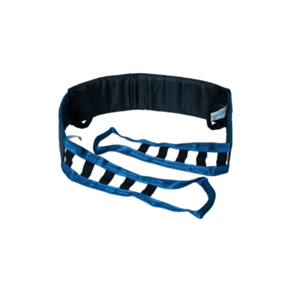 Raising belt with positioning straps