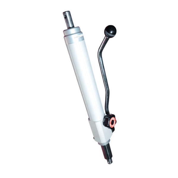 Hydraulic pump with safety release and handle