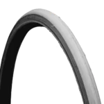 Side view of v-trak tire showing low profile tread
