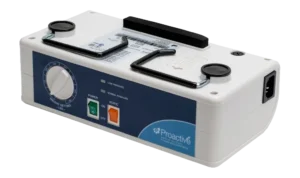 Close up of pump showing buttons and pressure dial