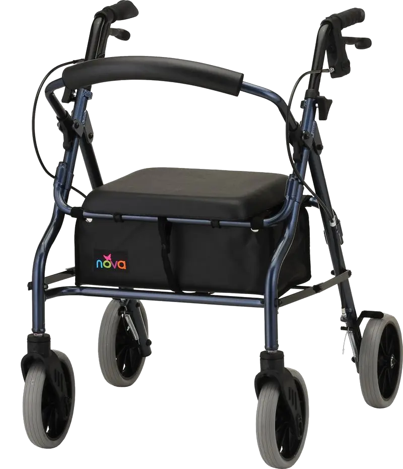Front view of rollator