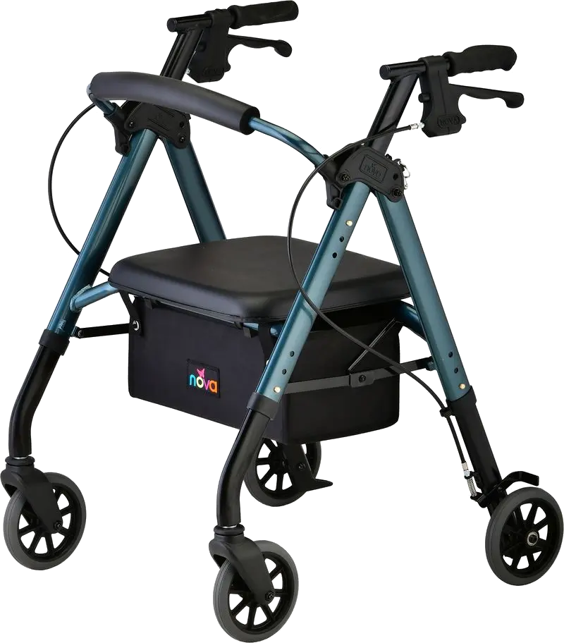 Side view of petite rollator