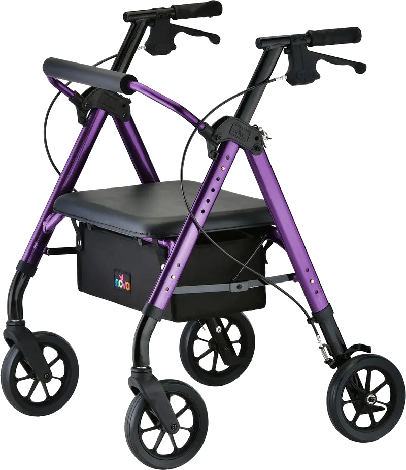 Side view of heavy duty rollator