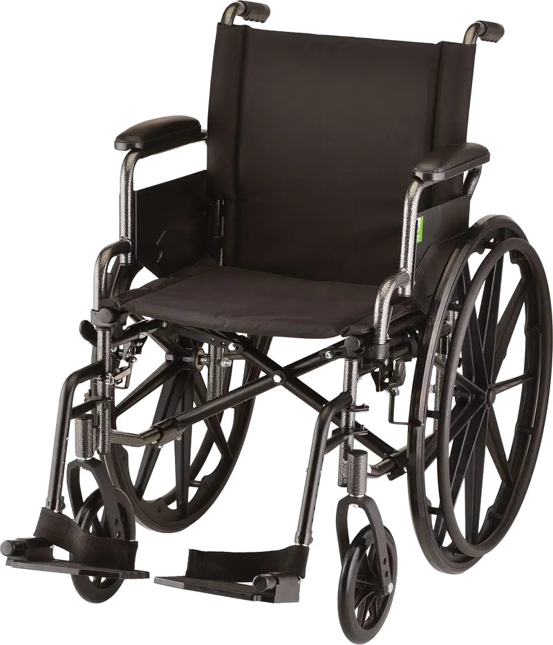 Wheelchair with nylon upholstery