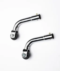 A pair of chrome rear anti-tippers