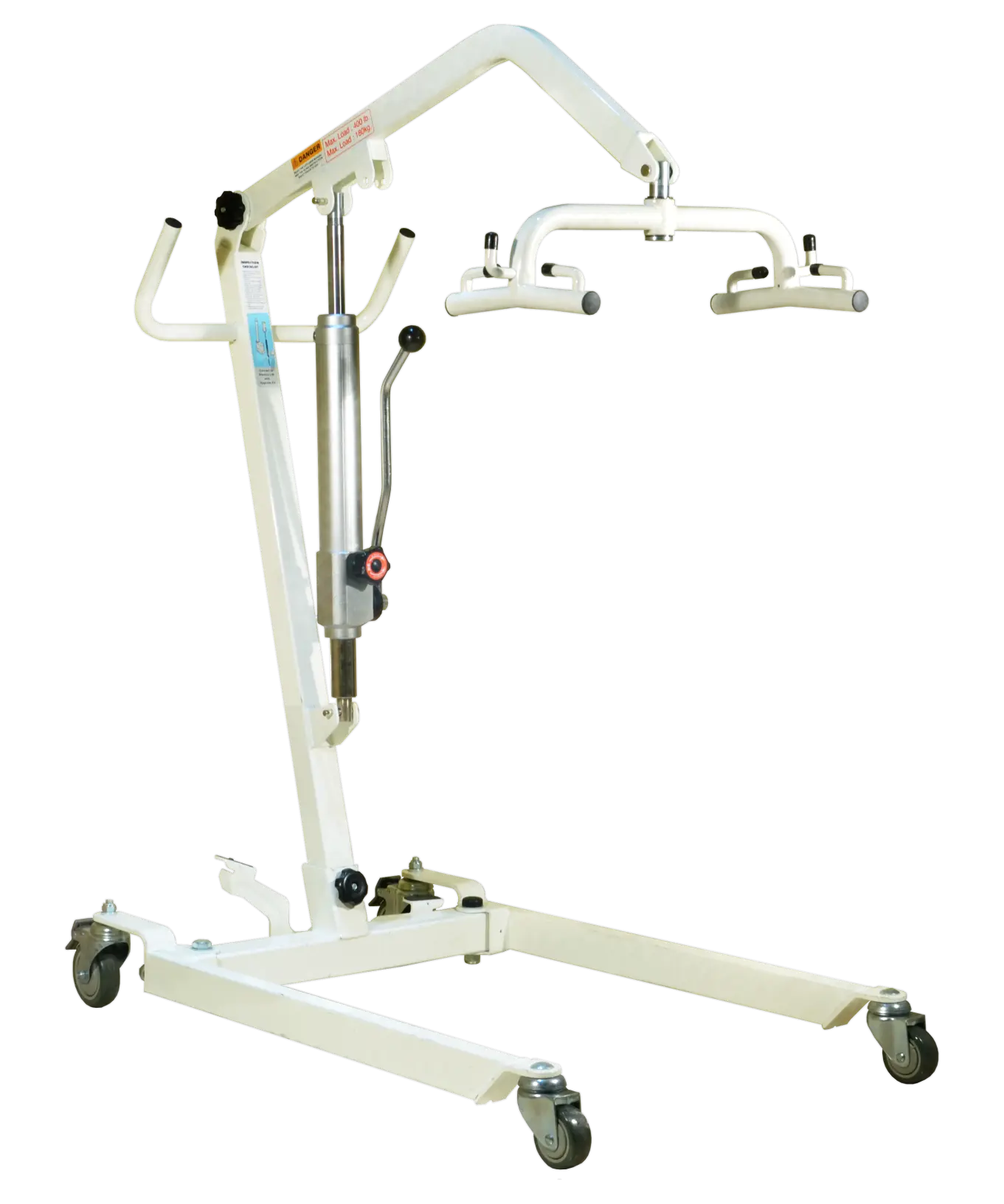 Angled view of patient lift