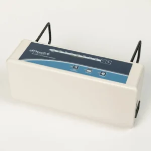 Close up view of pump showing buttons