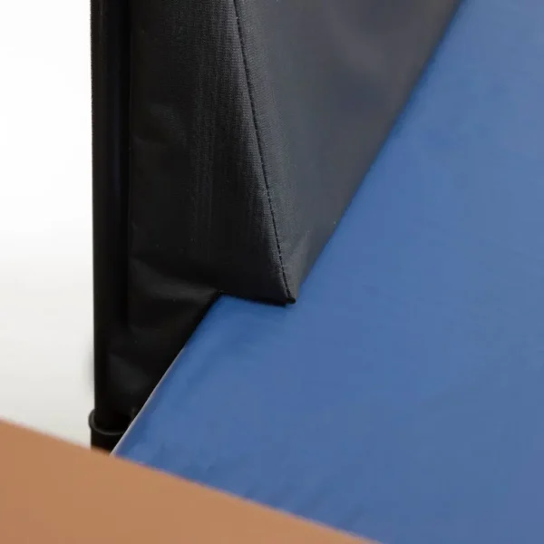 Close view showing wedge filling gap