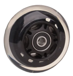 Rollerblade caster wheel with transparent tire