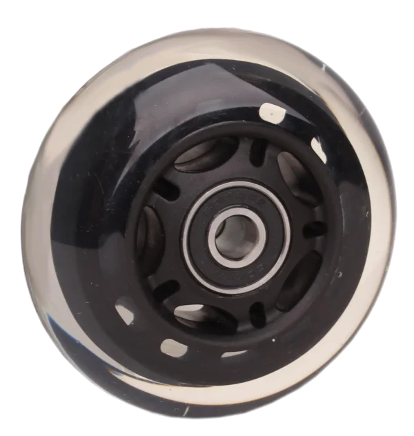 Rollerblade caster wheel with transparent tire