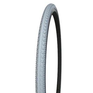 Solid gray polyurethane tire with street tread