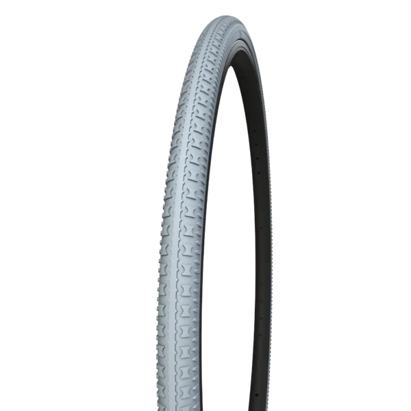 Solid gray polyurethane tire with street tread