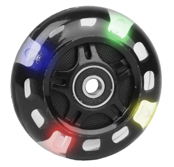 Caster wheel with colorful flashing LED lights