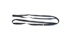 Nylon band laid out with opening for valve shown