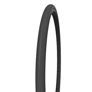 Black tire with classic low profile tread