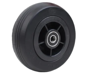 Black tire on black hub