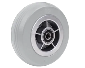 Gray tire on silver hub