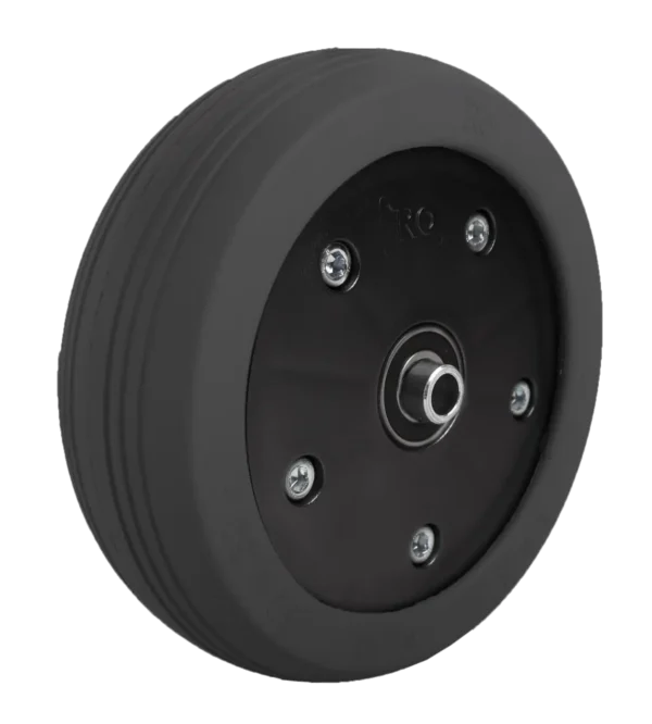 Black tire on black hub