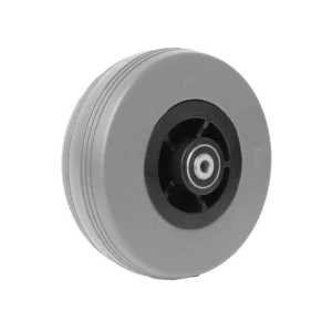 Gray tire on black hub