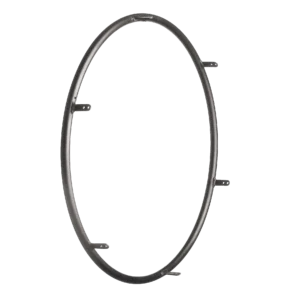 Silver aluminum anodized handrim with 6-point tabs