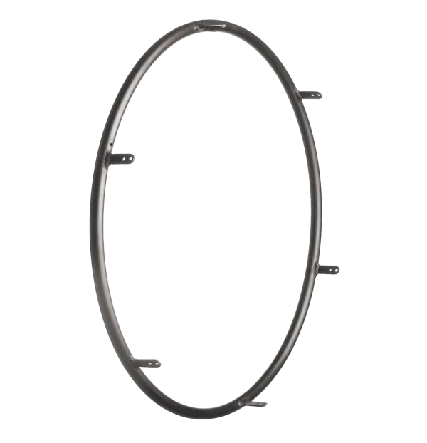 Silver aluminum anodized handrim with 6-point tabs