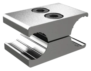 Silver aluminum wheel lock clamp