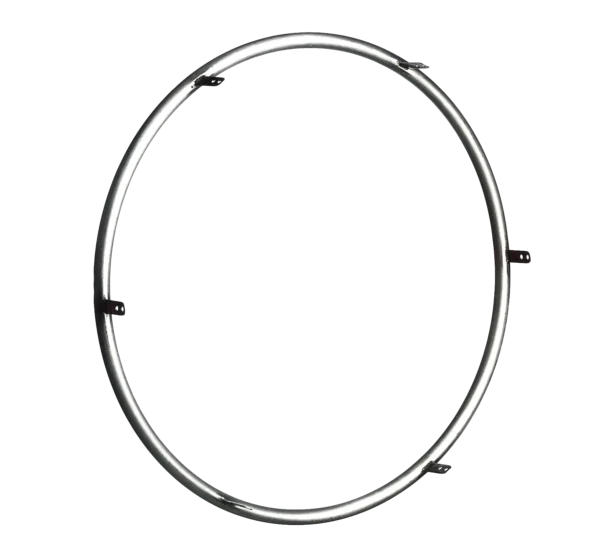 Pushrim made of stainless steel with 6-point mounting tabs